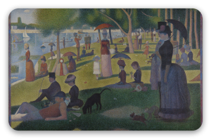 Niedzielne popołudnie na wyspie Grande Jatte - naklejka na kartę