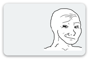 Smug Wojak - naklejka na kartę