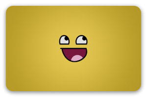 Awesomeface - naklejka na kartę