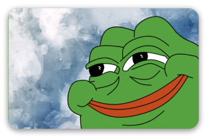 Happy Pepe - naklejka na kartę