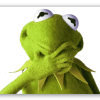 Kermit - naklejka na kartę