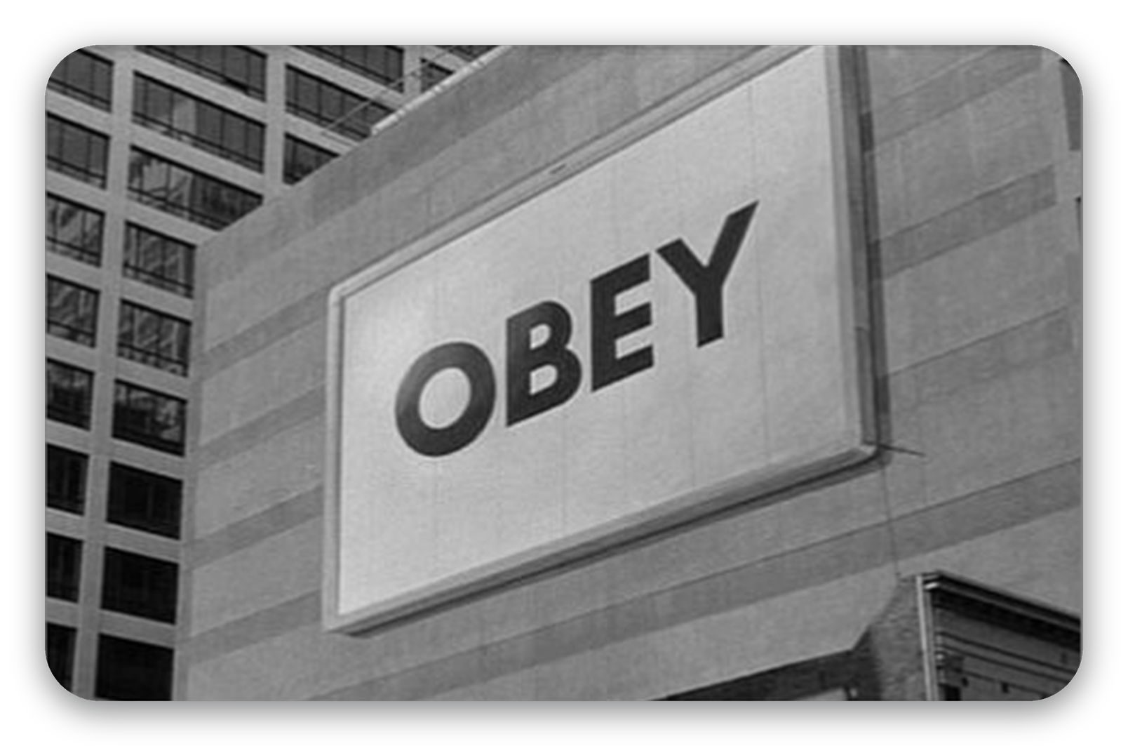 Obey - naklejka na kartę