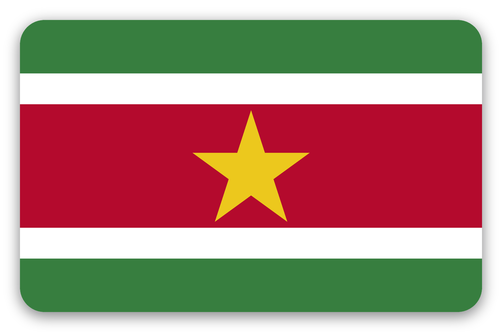 Surinam - naklejka na kartę