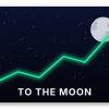 To the Moon - naklejka na kartę