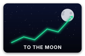 To the Moon - naklejka na kartę