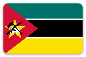 Mozambik - naklejka na kartę