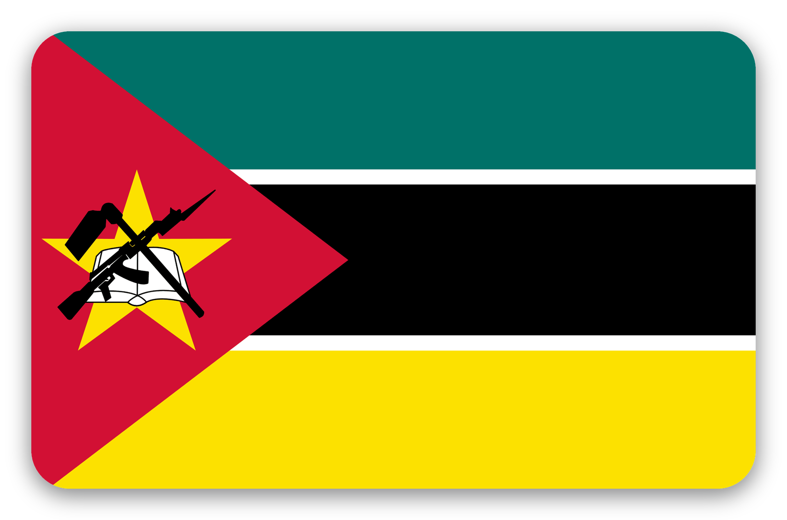 Mozambik - naklejka na kartę