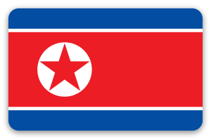Korea Północna - naklejka na kartę