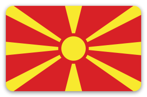 Macedonia Północna - naklejka na kartę