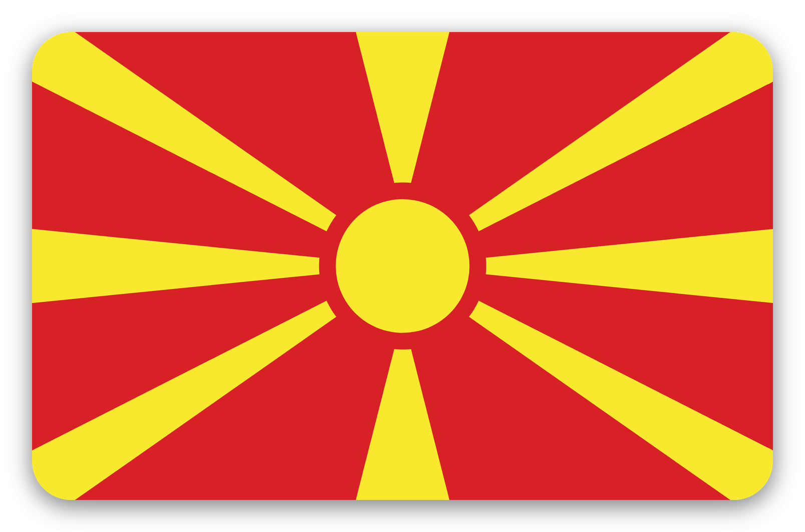 Macedonia Północna - naklejka na kartę