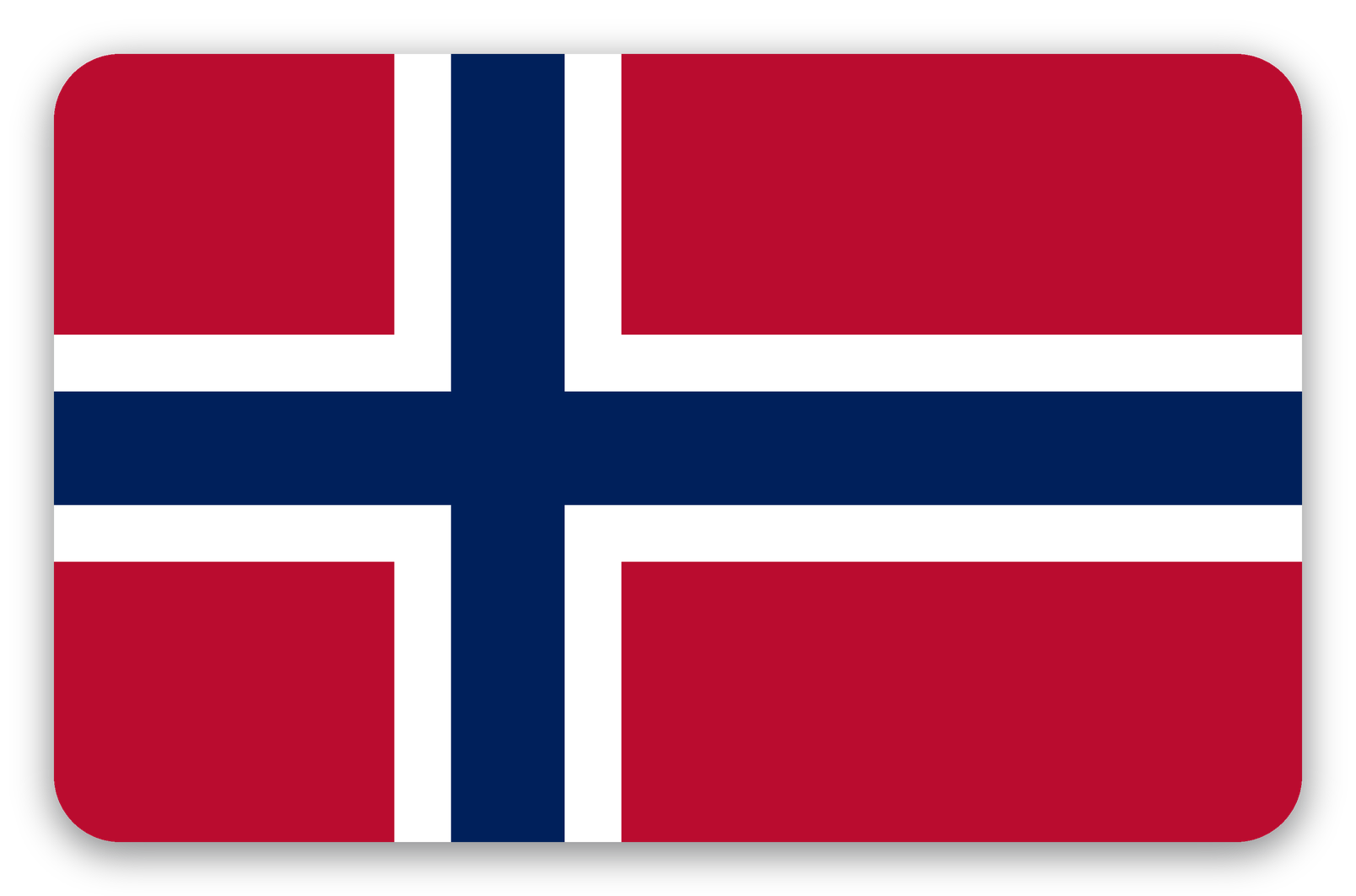 Norwegia - naklejka na kartę