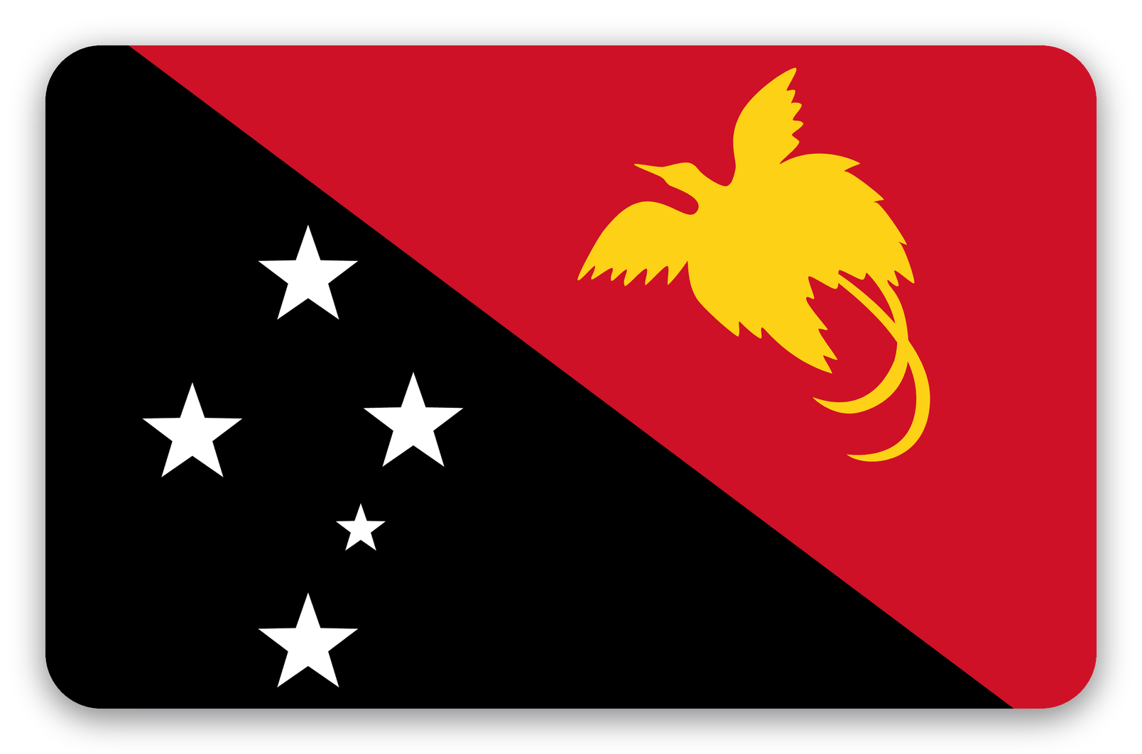 Papua-Nowa Gwinea - naklejka na kartę