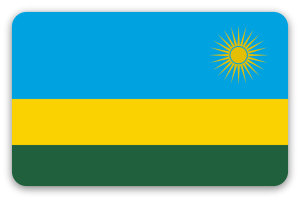 Rwanda - naklejka na kartę