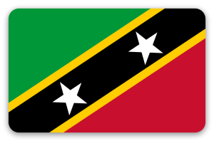 Saint Kitts i Nevis - naklejka na kartę
