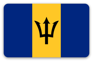 Barbados - naklejka na kartę