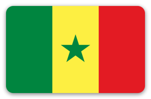 Senegal - naklejka na kartę