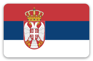 Serbia - naklejka na kartę
