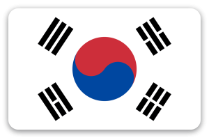 Korea Południowa - naklejka na kartę