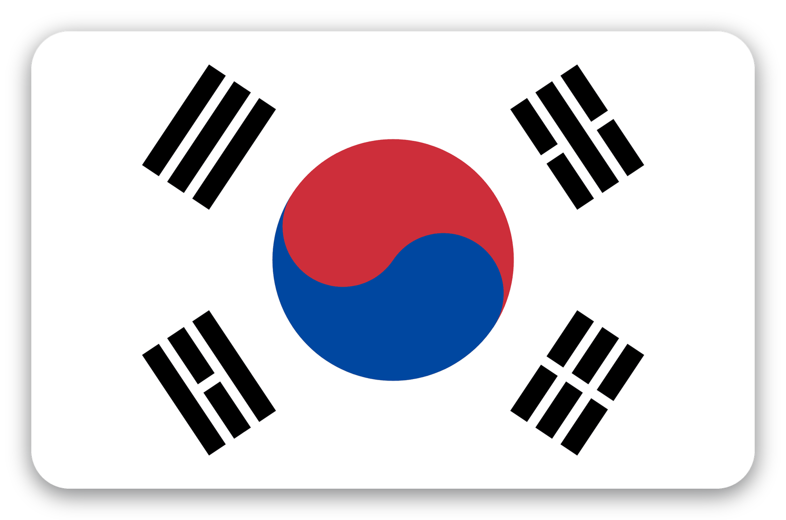 Korea Południowa - naklejka na kartę