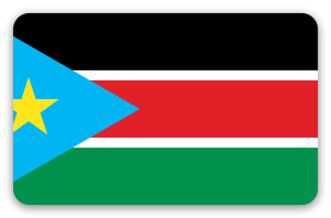 Sudan Południowy - naklejka na kartę