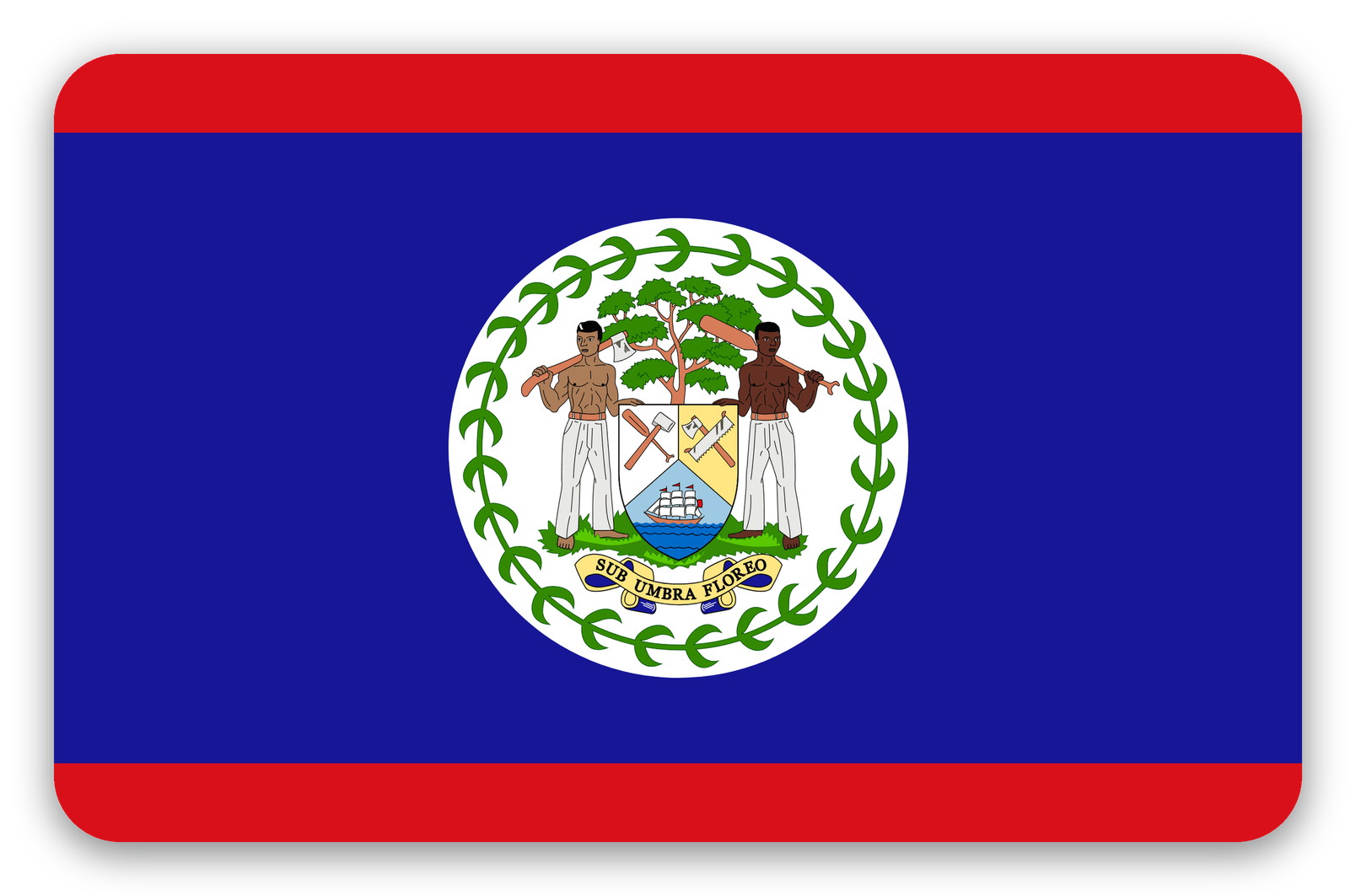 Belize - naklejka na kartę