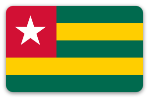 Togo - naklejka na kartę