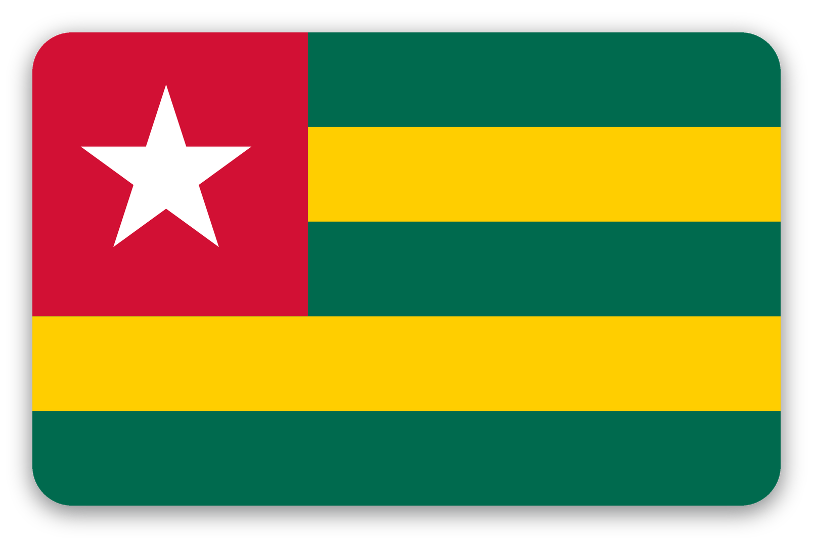 Togo - naklejka na kartę