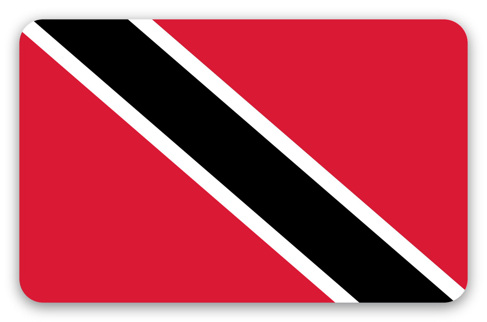 Trynidad i Tobago - naklejka na kartę