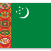 Turkmenistan - naklejka na kartę