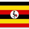 Uganda - naklejka na kartę