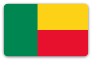 Benin - naklejka na kartę
