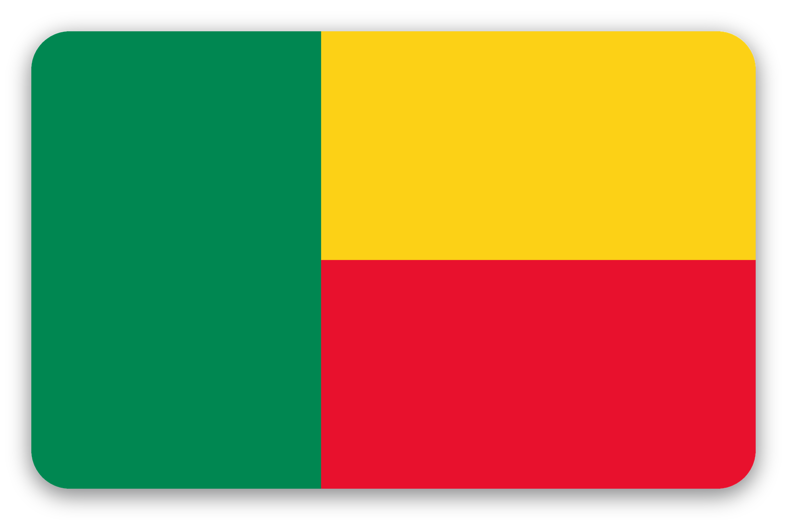 Benin - naklejka na kartę