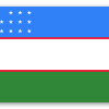 Uzbekistan - naklejka na kartę