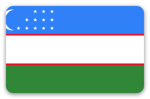 Uzbekistan - naklejka na kartę