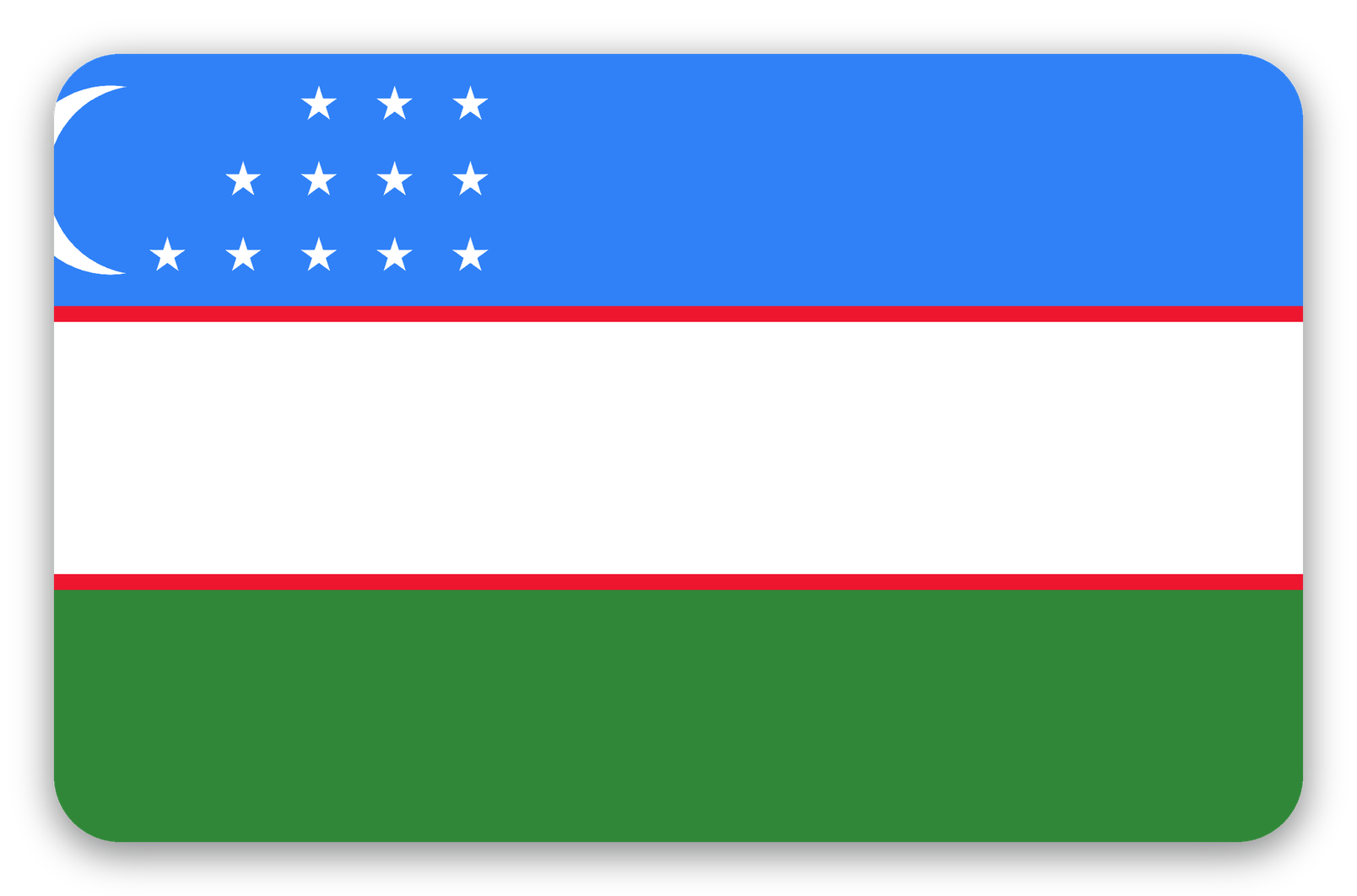 Uzbekistan - naklejka na kartę