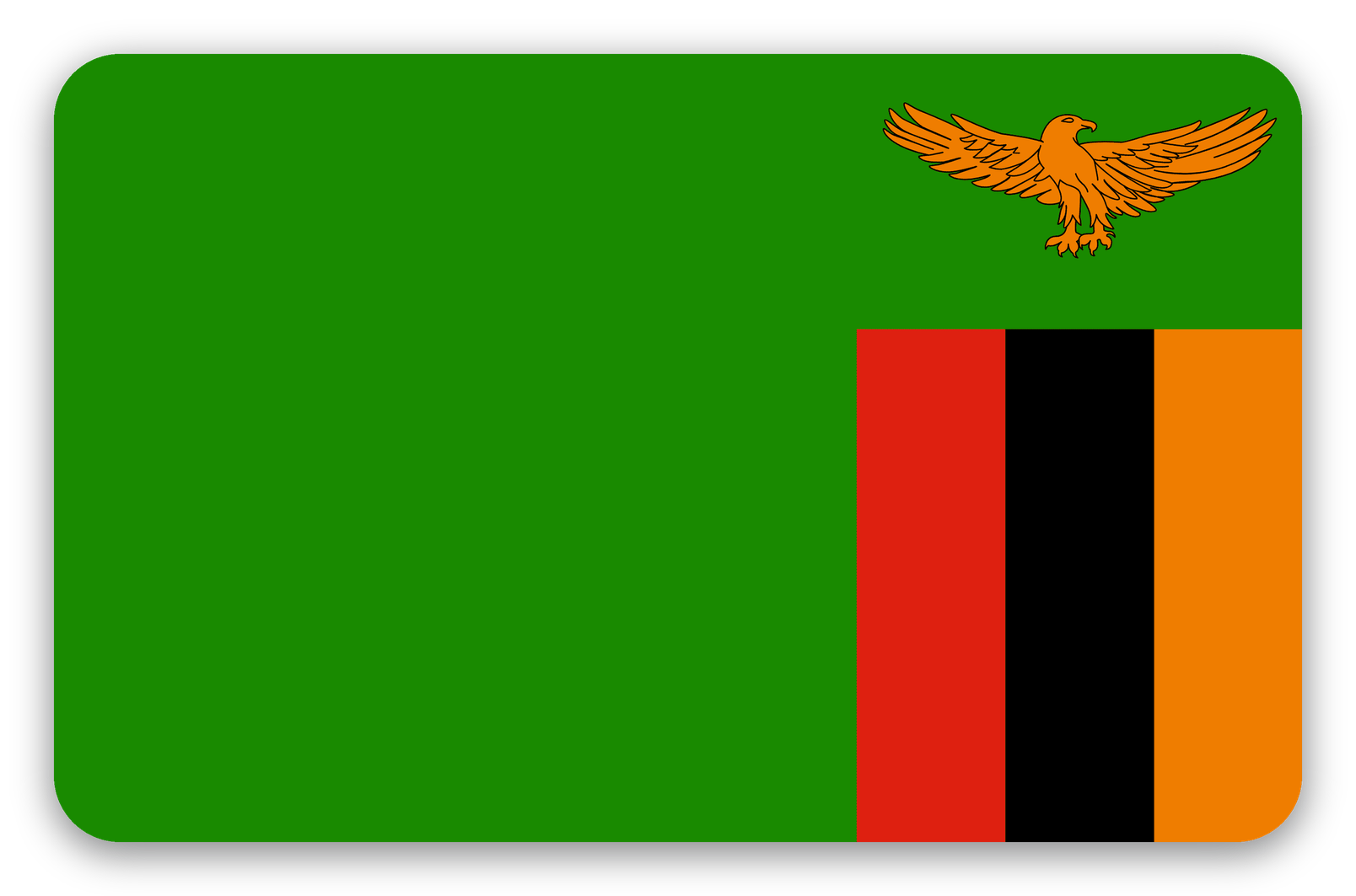 Zambia - naklejka na kartę