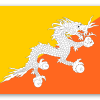 Bhutan - naklejka na kartę