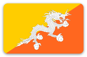 Bhutan - naklejka na kartę