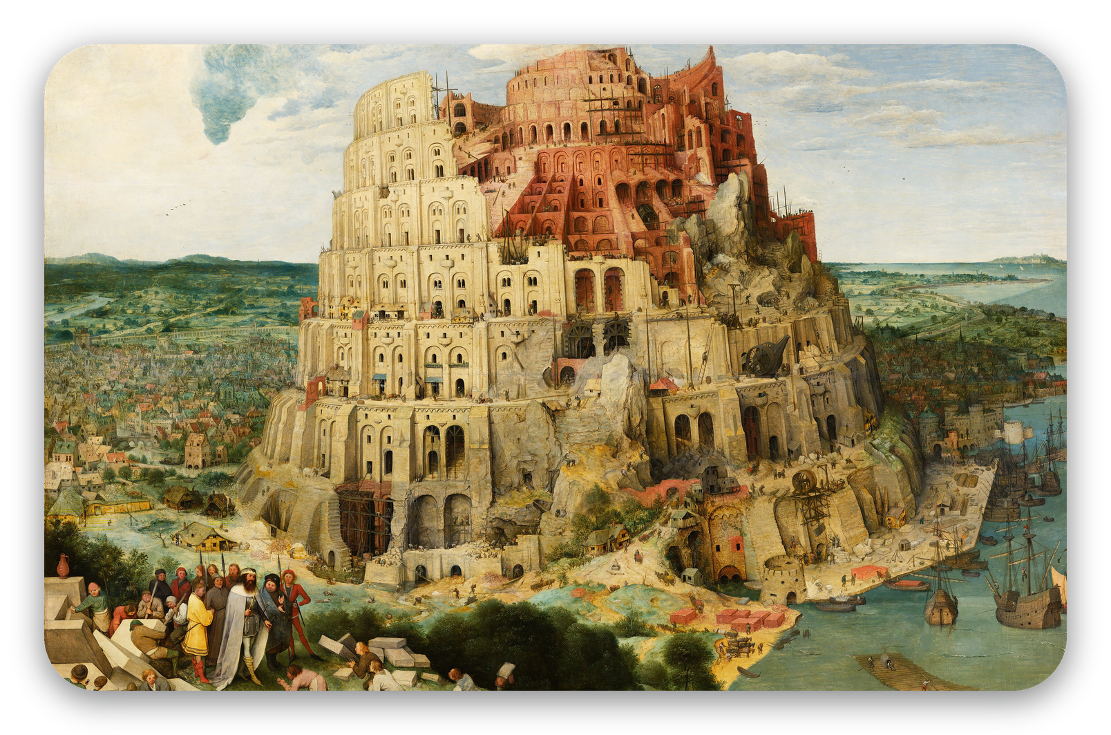 Wieża Babel - naklejka na kartę