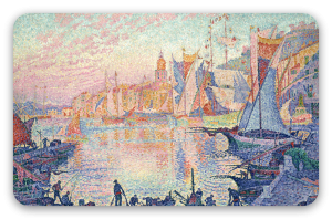 Port w Saint-Tropez - naklejka na kartę