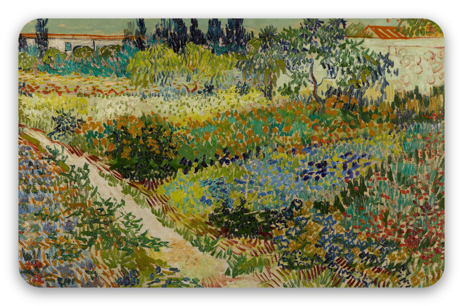 Vincent van Gogh Ogród w Arles - naklejka na kartę