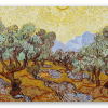 Vincent van Gogh Drzewa oliwne - naklejka na kartę