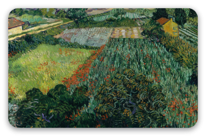 Vincent van Gogh Pole z makami (czerwiec 1889) - naklejka na kartę