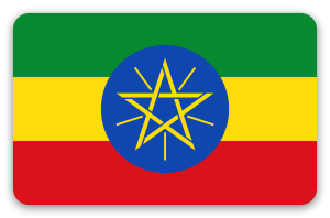 Etiopia - naklejka na kartę