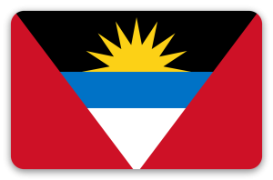 Antigua i Barbuda - naklejka na kartę