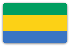 Gabon - naklejka na kartę