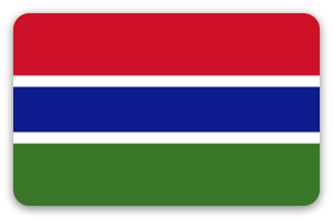 Gambia - naklejka na kartę