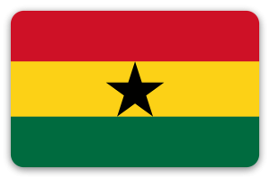 Ghana - naklejka na kartę
