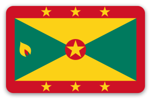 Grenada - naklejka na kartę
