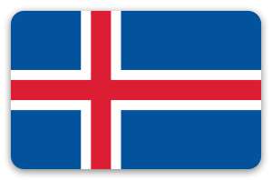 Islandia - naklejka na kartę